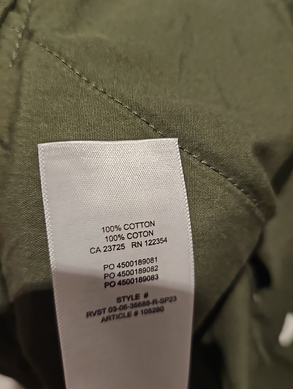 Aritzia TNA Cadet Cargo Pant High Rise Olive Utility Webbing Belt 100% Cotton S - Picture 13 of 13